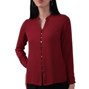 Allen Solly Women's 100% Polyester Regular Fit Shirt - Image 1