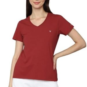 Allen Solly Women's 100% Polyester Regular Fit T-Shirt - Image 1