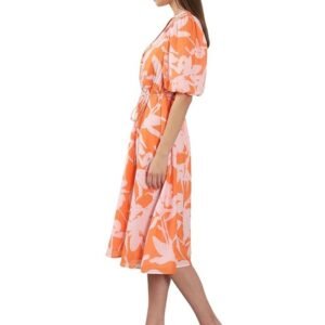 VERO MODA Women's Polyester Fit and Flare Midi Dress - Image 6