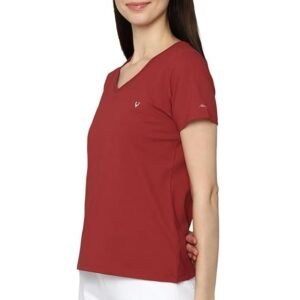 Allen Solly Women's 100% Polyester Regular Fit T-Shirt - Image 5