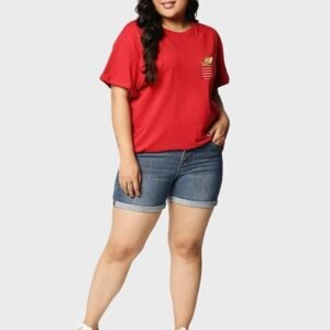 Official Tom & Jerry Merchandise Women's 100% Cotton Graphic Print Boyfriend Fit Round Neck Plus Size T-Shirt - Image 4