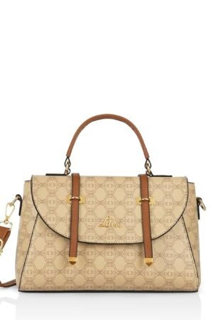 Lavie Women's Mono Beech Flap Satchel Bag for Women | Satchel Handbag for Work | Ladies purse | Stylish Shoulder Bag | Gift for Women