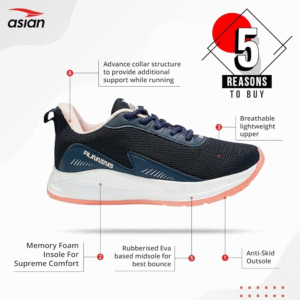 ASIAN Women's FIREFLY-09 Sports Running,Walking,Gym Shoes with Max Cushion Technology Lightweight Eva Sole with Memory Foam Insole Casual Sneaker Shoes for Women's & Girl's - Image 4