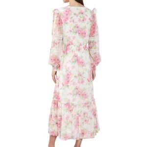 ERO MODA Women's Polyester Fit and Flare Maxi Dress - Image 5