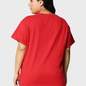 Official Tom & Jerry Merchandise Women's 100% Cotton Graphic Print Boyfriend Fit Round Neck Plus Size T-Shirt - Image 5