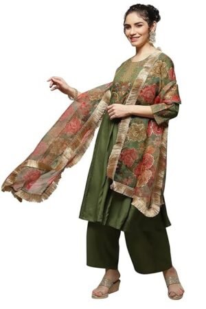 Rangriti Women's Rayon Anarkali Suit Set