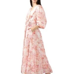 VERO MODA Floral Print Bishop Sleeve Layered Fit & Flare Maxi Dress - Image 5