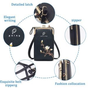 PALAY Women's Small Cross-Body Phone Bag Stylish PU Leather Mobile Cell Phone Holder Pocket Purse Wallet Sling Bag Mini Shoulder Bags - Image 2