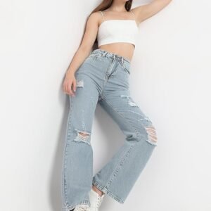 AKA CHIC High Rise Womens Flare Fit Jeans - Image 2