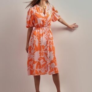 VERO MODA Women's Polyester Fit and Flare Midi Dress - Image 7