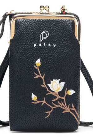 PALAY Women's Small Cross-Body Phone Bag Stylish PU Leather Mobile Cell Phone Holder Pocket Purse Wallet Sling Bag Mini Shoulder Bags