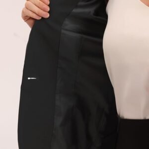 K Women's 2 Piece Suit Skirt Set Business Casual Long Sleeve Blazer and Pencil Skirt - Image 3