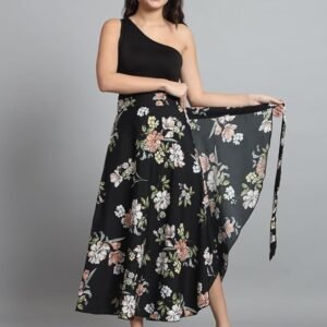 Figure Floral Print Wrap Around Skirt for Women & Girls, Printed Skirt for Women Western Wrap Around for Girls - Image 4