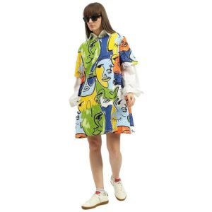 United Colors of Benetton Round Neck Printed Dress - Image 3