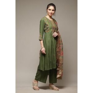 Rangriti Women's Rayon Anarkali Suit Set - Image 6