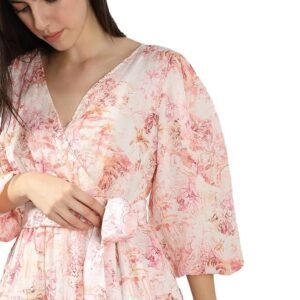 VERO MODA Floral Print Bishop Sleeve Layered Fit & Flare Maxi Dress - Image 3