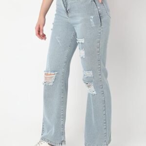 AKA CHIC High Rise Womens Flare Fit Jeans - Image 5