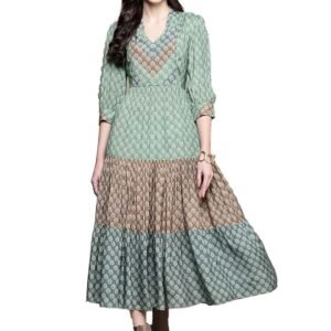 Green Essential-Avani Buti Long Dress - Image 7