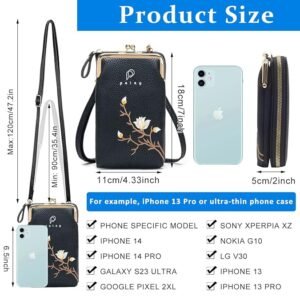 PALAY Women's Small Cross-Body Phone Bag Stylish PU Leather Mobile Cell Phone Holder Pocket Purse Wallet Sling Bag Mini Shoulder Bags - Image 5