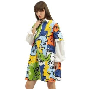 United Colors of Benetton Round Neck Printed Dress - Image 5