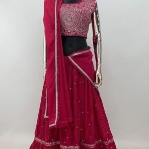 Ethnik Elegant Pink Embroidered Lehenga Choli Set - Image 2