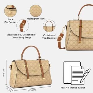 Lavie Women's Mono Beech Flap Satchel Bag for Women | Satchel Handbag for Work | Ladies purse | Stylish Shoulder Bag | Gift for Women - Image 5