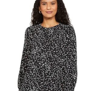 Marks & Spencer Womens Printed Polyester Round Neck Regular Fit Top - Image 1