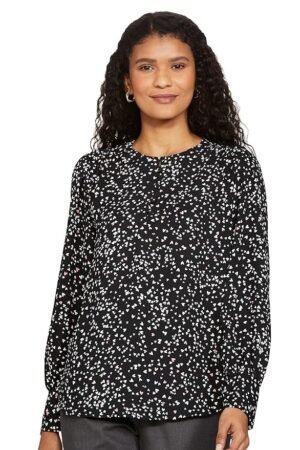 Marks & Spencer Womens Printed Polyester Round Neck Regular Fit Top