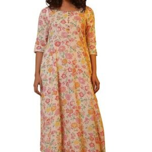 Aurelia Women White Floral Print Viscose Kurta Set with Trousers & Dupatta - Image 1