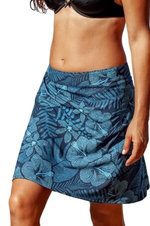 Hawaii Length 2 - Wrap Skirt for Women - Quick Dry Swim Cover-Up for Beach, Travel with Pocket, Maui Moonlight