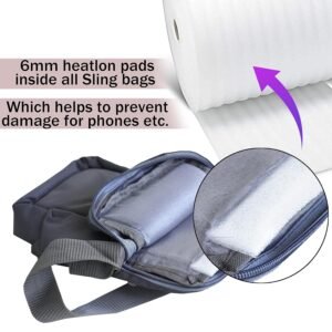 Storite 10 Inch Stylish Padded Mini Sling Bag for Men and Women, Small Passport Travel Bag and Small Sling Bag With Water Bottle Pocket - Image 5