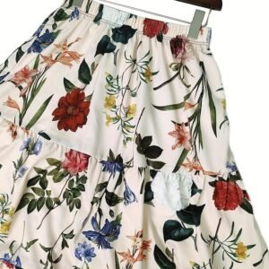 Floral Printed Western Summer Wear | Lightweight Soft Fabric | Casual & Festive Maxi Skirt - Image 2