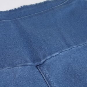 AngelFab Denim Boot Cut Fit Stretchable High Waist Elastic Closer Solid Jeggings for Women - Image 2