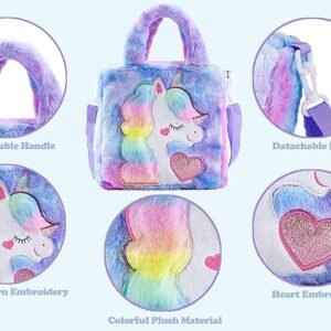 ADISA Unicorn Toddler Bag Princess Cute Crossbody Handbags Gift for Girls - Image 2