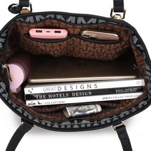 MKF Collection Tote Bag for Women, Shoulder Handbag & Wristlet Pouch Purse Top Handle Vegan Leather 4Pcs Set Pocketbook - Image 3