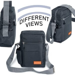 Storite 10 Inch Stylish Padded Mini Sling Bag for Men and Women, Small Passport Travel Bag and Small Sling Bag With Water Bottle Pocket - Image 3