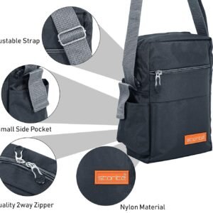 Storite 10 Inch Stylish Padded Mini Sling Bag for Men and Women, Small Passport Travel Bag and Small Sling Bag With Water Bottle Pocket - Image 6