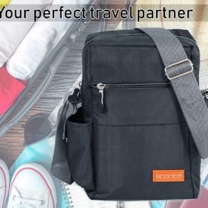 Storite 10 Inch Stylish Padded Mini Sling Bag for Men and Women, Small Passport Travel Bag and Small Sling Bag With Water Bottle Pocket - Image 2
